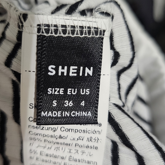 Striped Black and White Women's Skirt - Picture 2 of 2